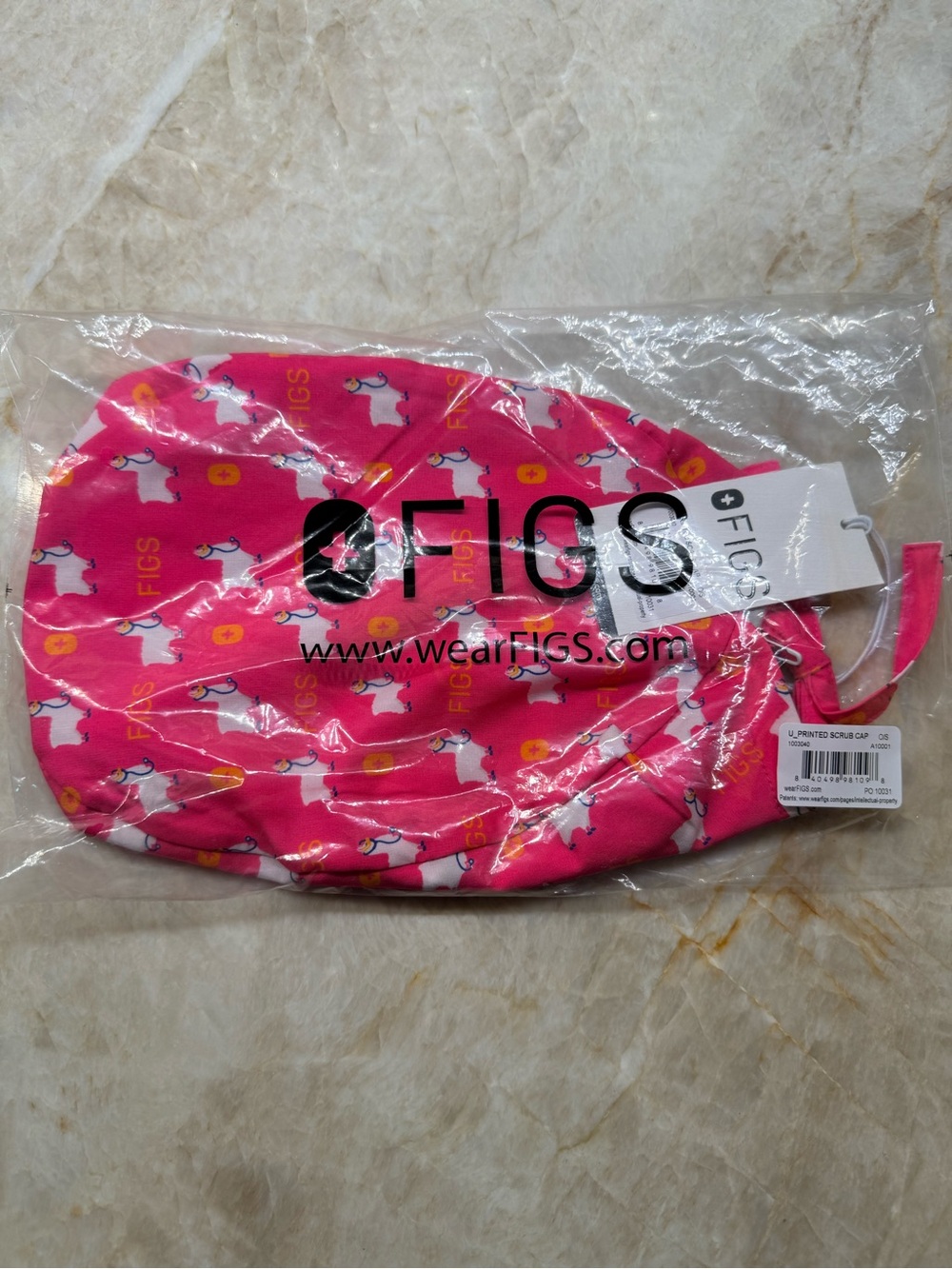 Figs Llama Pink Scrub Cap - Picture 4 of 7